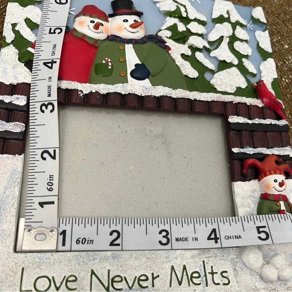 Love‎ Never Melts Snowman Photo Picture Frame